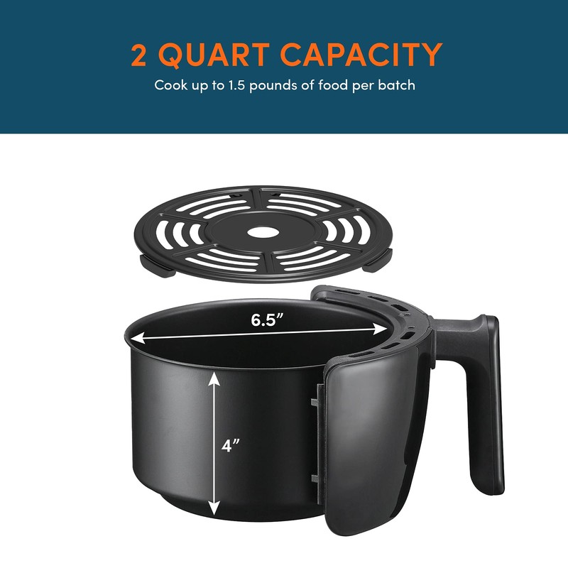 Elite Gourmet EAF-2612DX Personal 2.1Qt Compact Space Saving Programmable Hot
