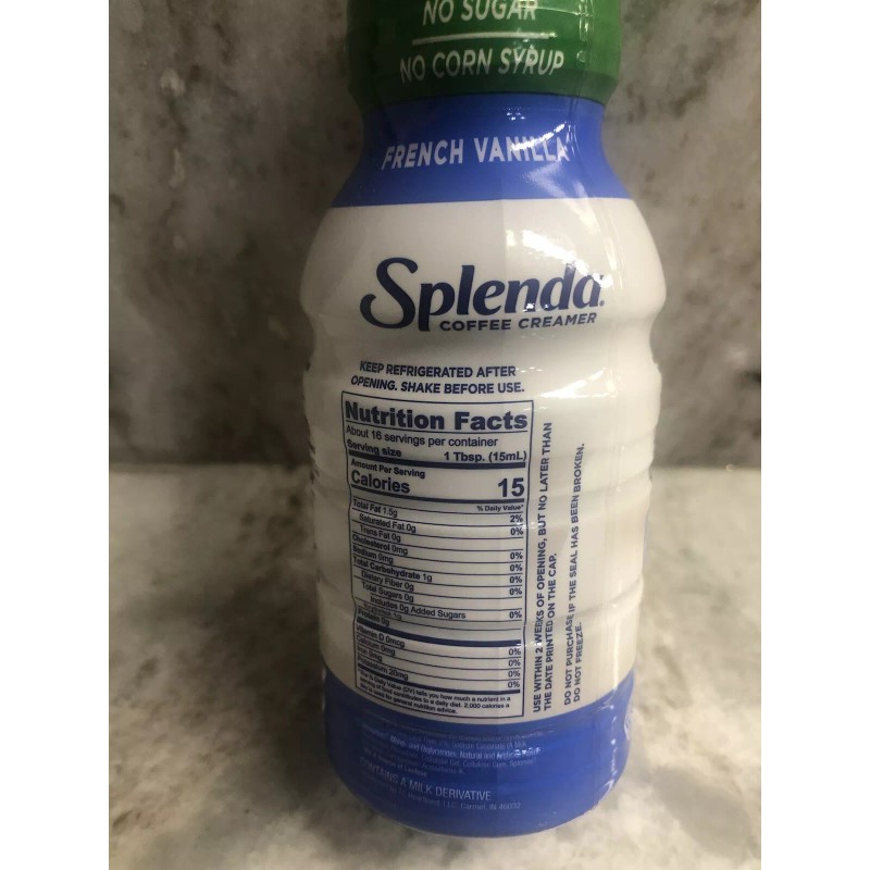 Splenda Coffee Creamer-No Sugar/Corn Syrup-French Vanilla 8floz(1Bottle)
