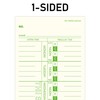 Weekly Time Cards 1-Sided, 3-1/2" x 9", Green Print, 100-Count