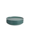 Double Line 8.25" Salad Plate, Set of 6, Emerald Green
