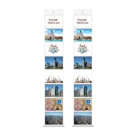 trendfinding 2 Photo Pockets 10 x 15 cm for 8 Photos Landscape Format Decorative Photo Pictures Card Holder Photo Wall Photo Curtain Photo Holder Card Holder