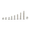 Tornillos de cabeza hexagonal de acero inoxidable 300pcs M2.5 A2