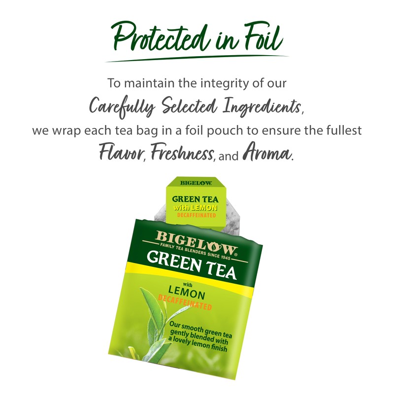 Bigelow Tea Decaffeinated Green Tea with Lemon, Decaf Tea with