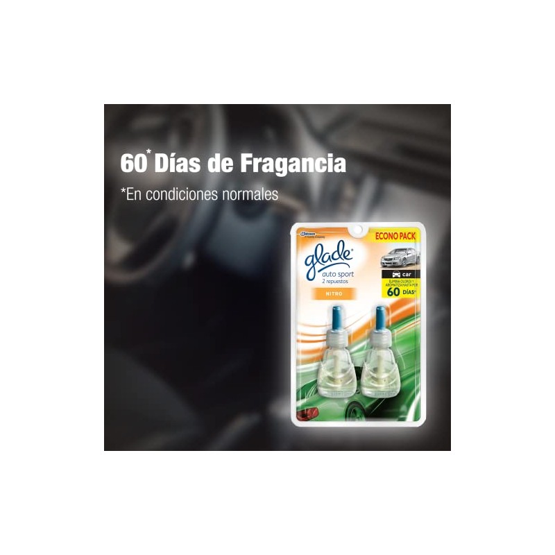 Glade Aromatizante de Ambiente Continuo para Auto, Repuesto, Aroma Auto