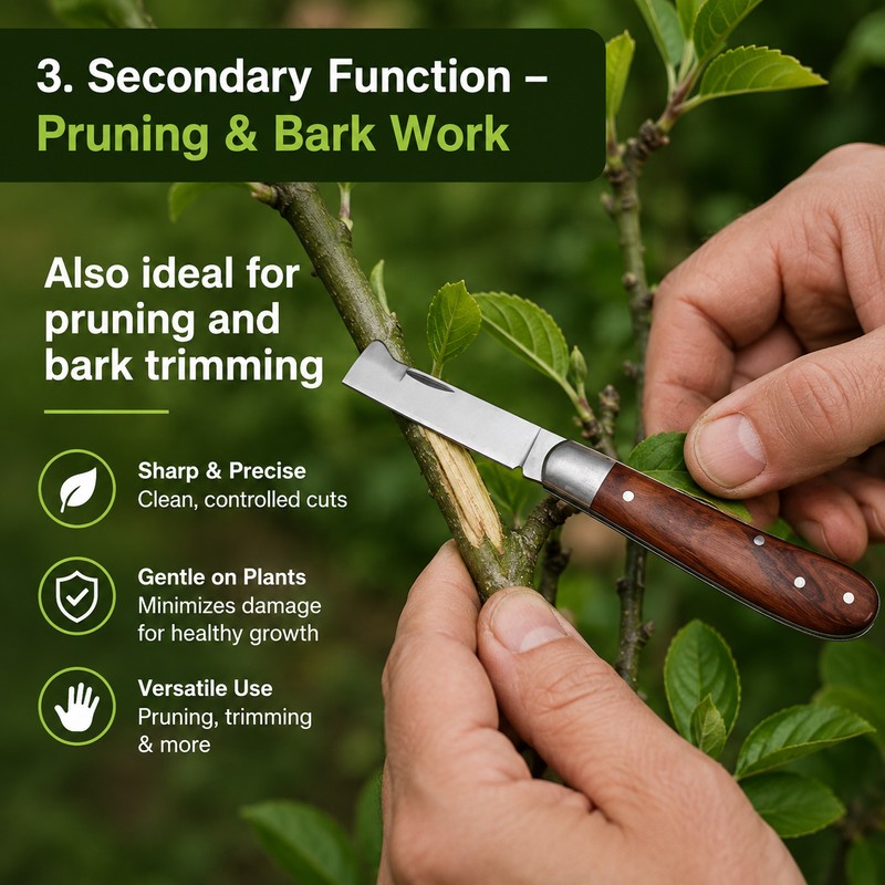 Folding Grafting Knife for Garden Use – 3CR13 Stainless Steel