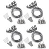 Suspension Cables Kit,Zliger 16 PCS Lamp Holder Suspension Cables Kit