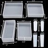 8PCS Resin Molds Silicone Kit,Epoxy Resin Casting Molds Square Pendant