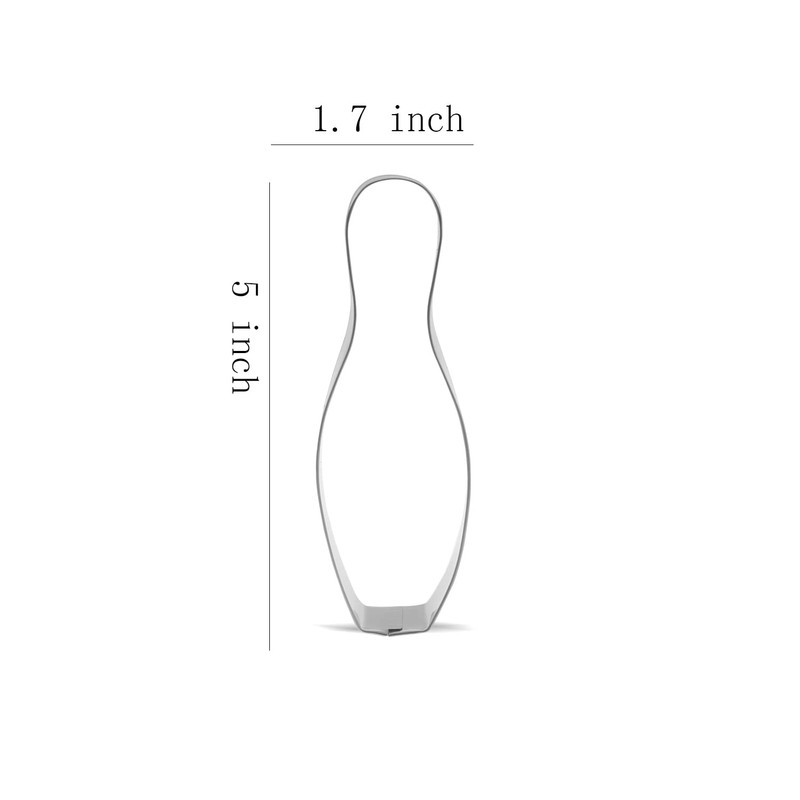 Bowling Pin Cookie Cutter - 5 x 1.7 inch -