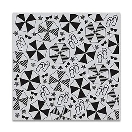 Hero Arts Beachy Bold Prints Unmounted Cling Rubber Stamp (CG743)