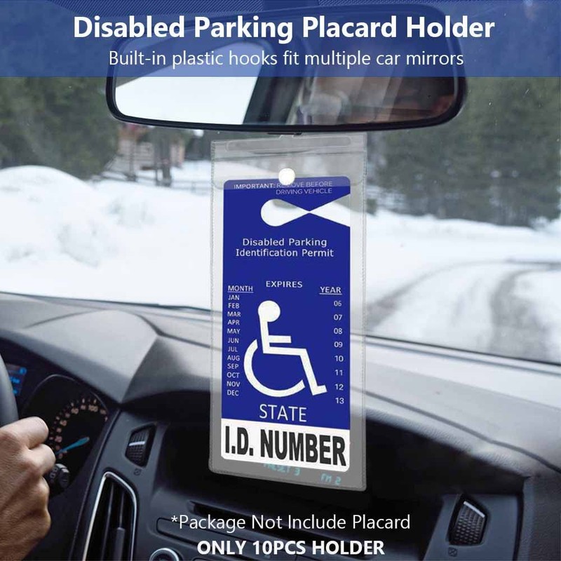 BEMAXYE Handicap Placard Holder - Disabled Parking Permit Protector Cover