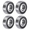 sourcing map 6204-2RS Deep Groove Ball Bearings 20 mm Bore