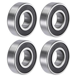 sourcing map 6204-2RS Deep Groove Ball Bearings 20 mm Bore 47 mm Outer Diameter 14 mm Thick Double Shielded Chrome Steel Pack of 4