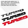Msyuusr 2PCS Turbo Car Emblem, Premium Metal Turbo Badge, 3D