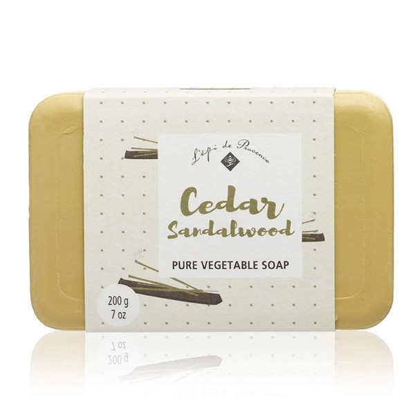 Cedar Sandalwood Bar Soap by L'epi de Provence - 200 g (7 oz) Bar