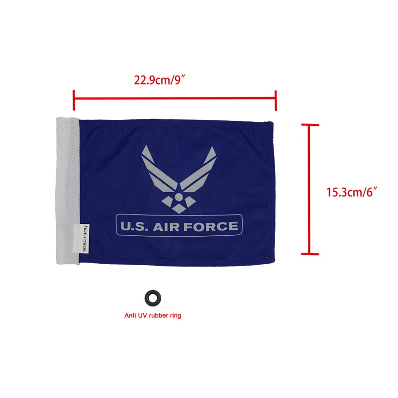 Hot Rides Durable Motorcycle Flag US Air Force Wings 6