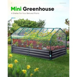 Quictent Mini Greenhouse, Portable Quick-Setup Small Tabletop Waterproof UV Protected PVC Cover Shelter for Outdoors/Indoors W/ Raised Base for Garden Plant Seed Starting, 71"x36"x36" Clear