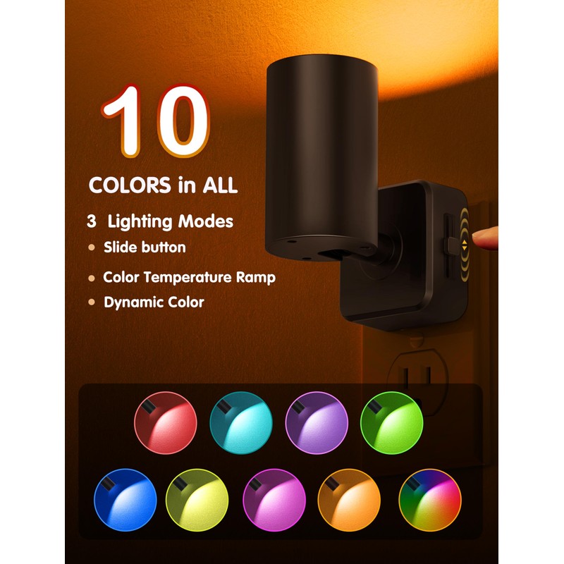 L LOHAS LED Night Lights Plug into Wall, [2-Pack] Decorative