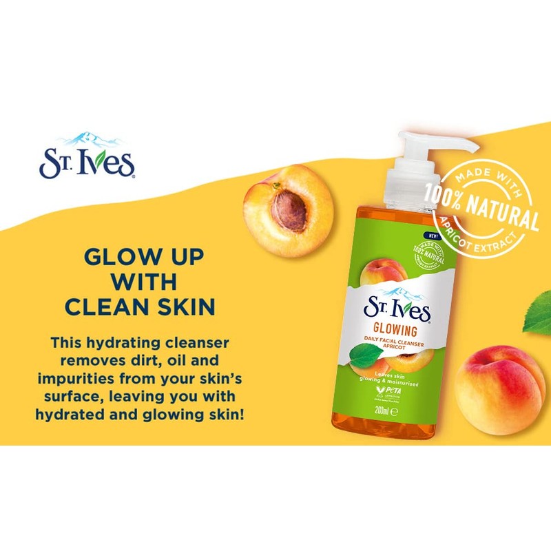 St Ives 200 ml Daily Facial Cleanser Glowing Apricot