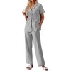 Ekouaer Women's Cotton Pajamas Set Short Sleeve Button Down Pjs