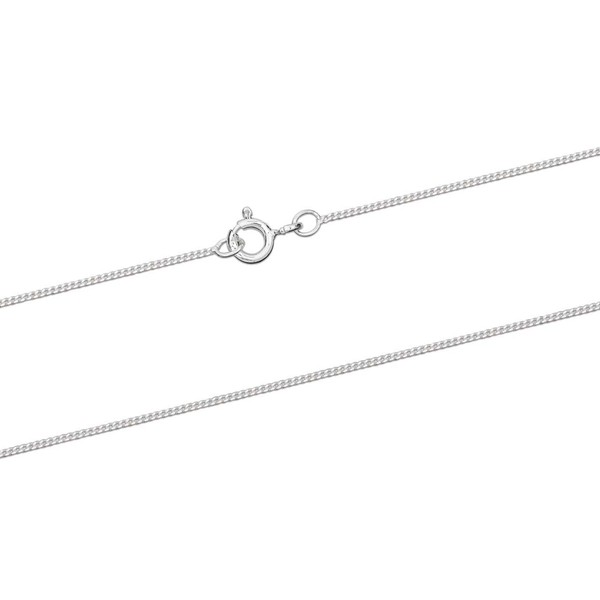 Cooksongold Sterling Silver Chain 0.9mm Diamond Cut Necklace Curb Chain, 28"/71cm, Unhallmarked Womens Necklace Chain