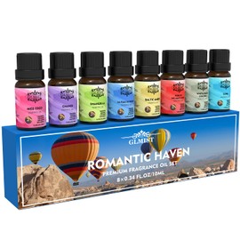 GLMIST Essential Oils Set for Diffusers for Women, Diffuser Oils Scents for Party and Home, Nature Fragrance Oil for Variety Uses As Great Gift for Women, Romantic Haven Kit
