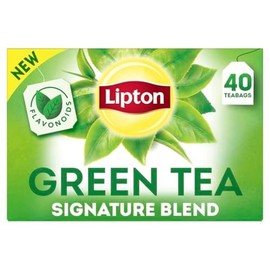 Lipton Lipton Signature Blend Green Tea Bags, Unsweetened Teabags for Hot Tea or Iced Tea with Caffeine and Flavonoids, 40 Total Tea Bags
