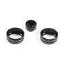 CSKT2022 3 x Black Alloy Console A/C Panel volume knob