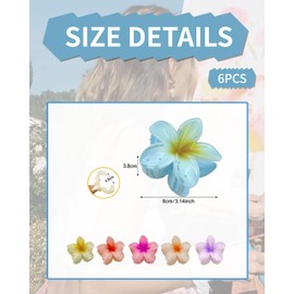 TPZORJX Hair Claw Large Pack of 6 Women's Hair Clips for Thick Hair, Non-Slip Hair Jaw Clips Hair Styling Accessories for Women Girls Mother's Day Gifts