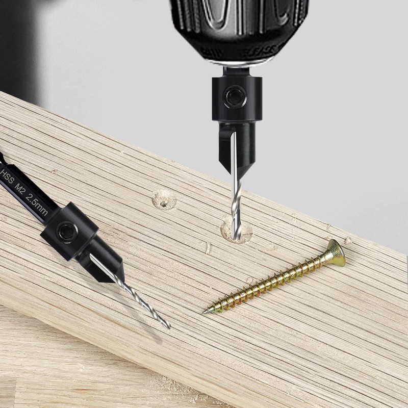 7 Piece Countersink Drill Bit Set Wood Drill Countersink 3
