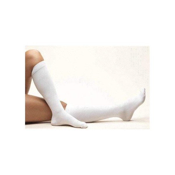 TED Compression Knee High - Anti Embolism 10-20mmhg (White Closed Toe, Medium)