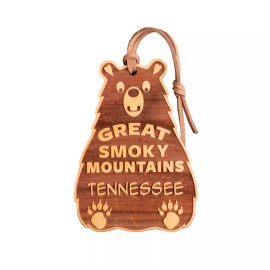 Destinations Decal Great Smoky Mountains National Park Christmas Ornament Tennessee Bear 3.75" TN