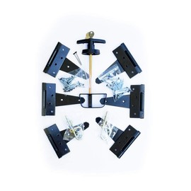 Doors & Door Hardware Shed, Gate double door hardware kit: T handle lock, 6" T hinges, Barrel bolts