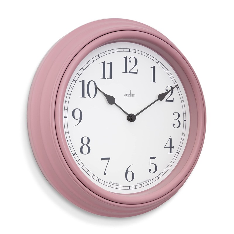 Acctim Devonshire Traditional 28cm Wall Clock (Dusty Rose)