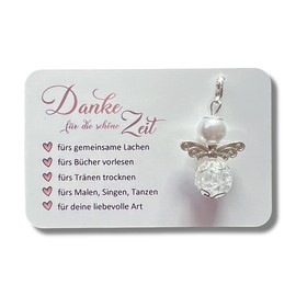 Danke für die schöne Zeit Schutzengel Schlüsselanhänger DANKE Geschenk Abschied Erzieherin Kita Kindergarten Tagesmutter Engel Glücksbringer