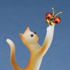 Glass Baron Tabby Cat with Butterfly Figurine