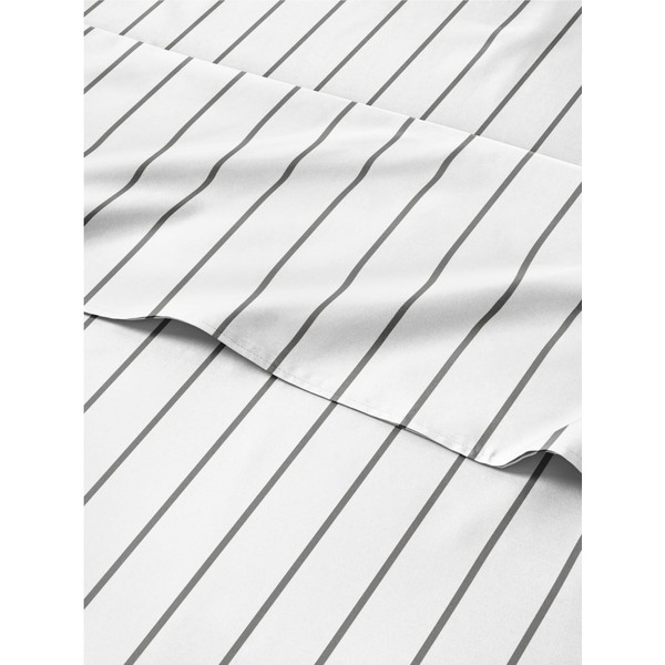 4 Piece Striped Sheets for Cal King Size Bed –