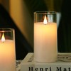 5plots 3" x 6" Pure White Flickering Flameless Candles with
