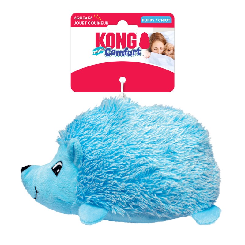 KONG - Comfort HedgeHug Puppy - Indoor Cuddle Squeaky Plush