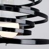 MiniSun Contemporary Gloss Black Metal Double Ribbon Spiral Swirl Ceiling