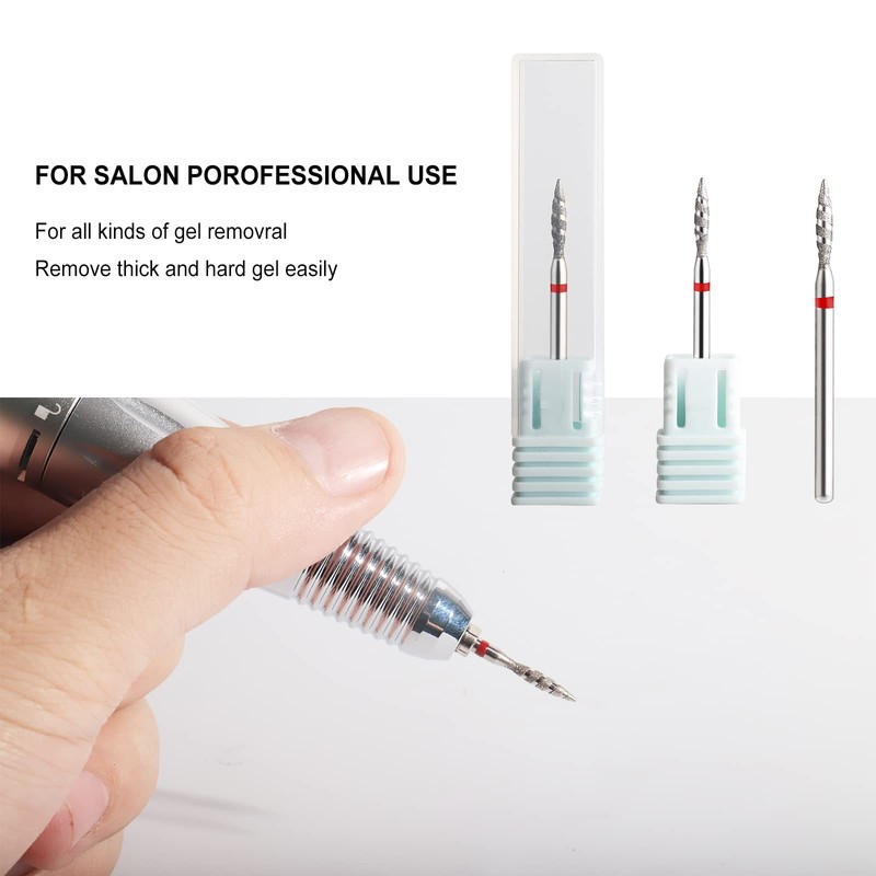 BNG Cuticle Drill Bit Flame Nail Efile Bits Professional Electric