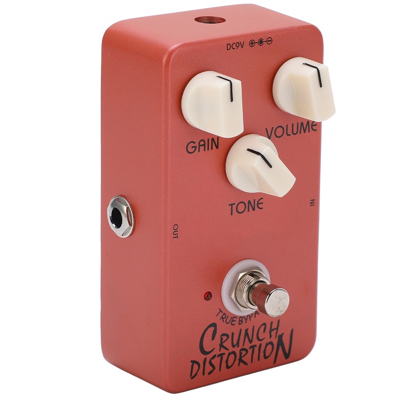 Distortion Pedal Dark Red Metal Classic British Rock Monoblock Guitar