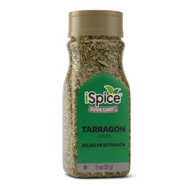 iSpice Premium Tarragon Leaves| All Natural Sundried Green French Herbs Tarragon Spice | Tarragon Fresh Perfect for Chicken, Fish, Soup And Egg Dishes | 1.42oz (40g)