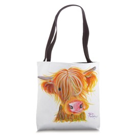 Highland Cow Print Animal Print ' Cornflake ' Tote Bag