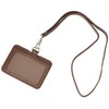 BEAMSLITS ID Card Case, Leather Color Stitching ID Case, Braun