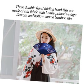 LIFKOME Vintage Bamboo Folding Handheld Fan Chinese Style Pocket Fan for Dance Weddings Home Decor Elegant Portable for Summer