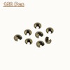 uxcell 150pcs Crimp Bead Covers, 5mm/0.2" Half Round Open Crimp