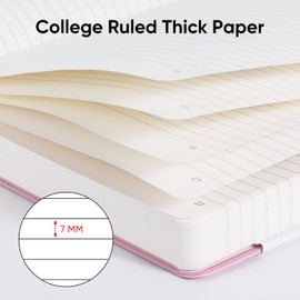 Wiisdatek Lined Journal Notebook - A4 Thick Notepad Softcover Large Journal, 312 Pages 100gsm Thick Lined Paper for Work Office School (21.5 x 27.9cm) -Purple