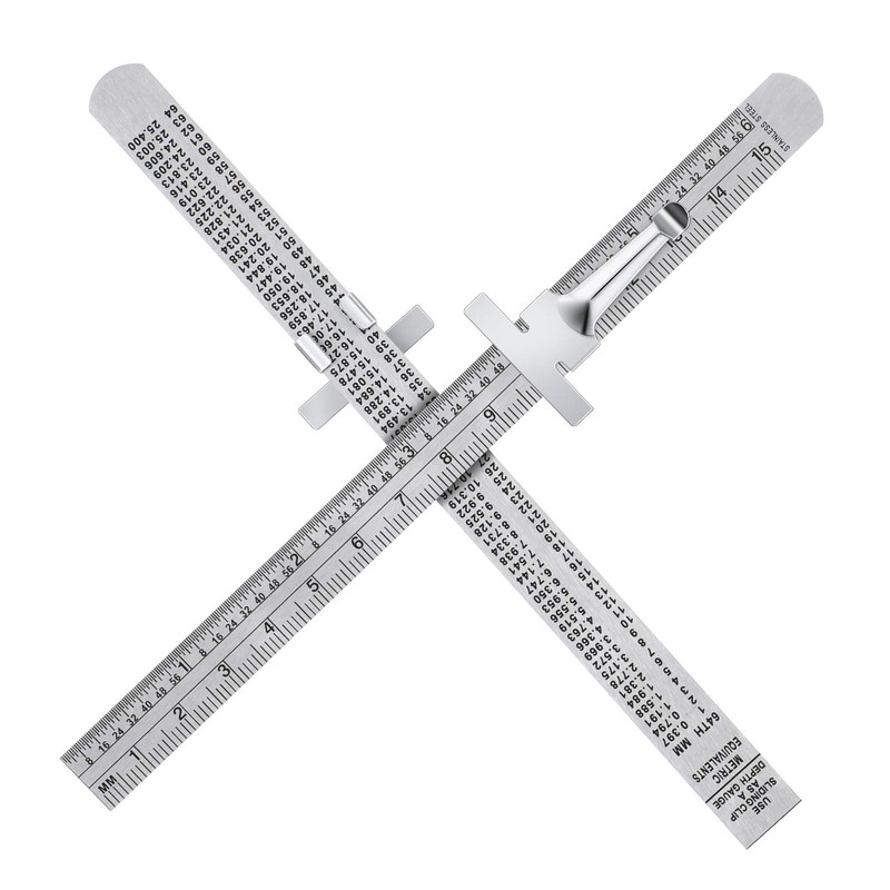 2 Pieces 6 Inch 15 cm Pocket Ruler Flexible Precision