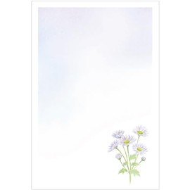 S-ST112 Purple Chrysanthemum, 10 Pieces Private Postcards Inkjet Compatible, Mourning Postcards, Cold Weather Visits, Death Notice, Funeral Thank You Postcard