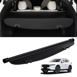 VEVOR Cargo Cover for Mazda CX-5 2017-2024, Upgraded Waterproof Retractable Trunk Cover Security Shield Shade for Mazda CX5, UV Resistant Rear Trunk Cover with Aluminum Alloy & PVC Material